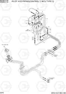 3215 PILOT HYD PIPING(CONTROL 2, MCV TYPE 2) R210/220LC-7H, Hyundai