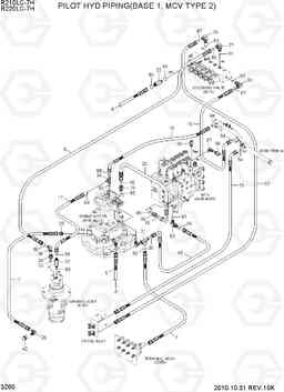 3260 PILOT HYD PIPING(BASE 1, MCV TYPE 2) R210/220LC-7H, Hyundai