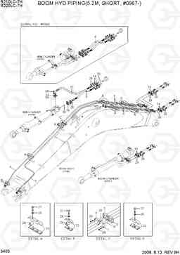 3403 BOOM HYD PIPING(5.2M, SHORT, #0828-) R210/220LC-7H, Hyundai