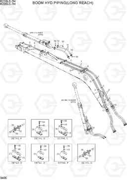 3405 BOOM HYDRAULIC PIPING(LONG REACH) R210/220LC-7H, Hyundai