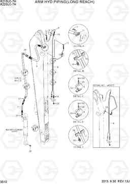 3510 ARM HYD PIPING(L/REACH) R210/220LC-7H, Hyundai