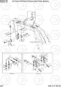 3627 ATTACH PIPING KIT(S & D/ACTING, BM 5.20) R210/220LC-7H, Hyundai