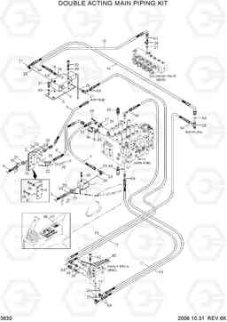 3630 DOUBLE ACTING MAIN PIPING KIT R210/220LC-7H, Hyundai
