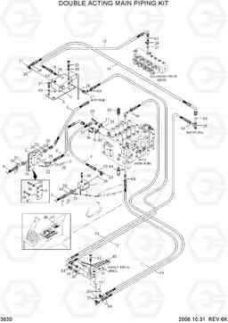 3630 DOUBLE ACTING MAIN PIPING KIT R210/220LC-7H, Hyundai