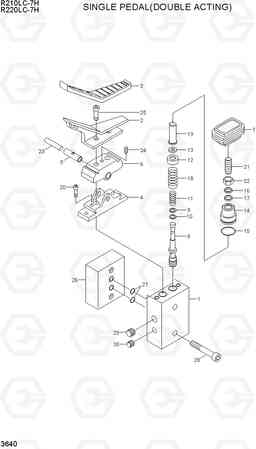 3640 SINGLE PEDAL(DOUBLE ACTING) R210/220LC-7H, Hyundai