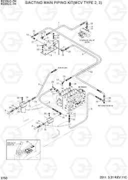 3750 S/ACTING MAIN PIPING KIT(MCV TYPE 2, 3) R210/220LC-7H, Hyundai