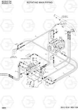 3800 ROTATING MAIN PIPING R210/220LC-7H, Hyundai