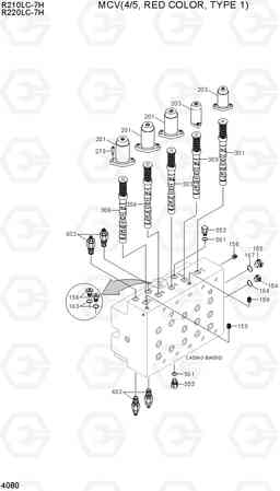 4080 MCV(4/5, RED COLOR, TYPE 1) R210/220LC-7H, Hyundai