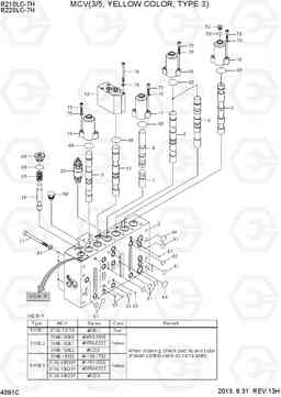 4091C MCV(3/5, YELLOW COLOR, TYPE 3) R210/220LC-7H, Hyundai