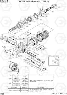 4152 TRAVEL MOTOR(#0162-, TYPE 2) R210/220LC-7H, Hyundai