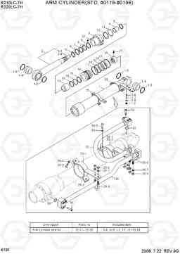 4191 ARM CYLINDER(STD, #0119-#0196) R210/220LC-7H, Hyundai