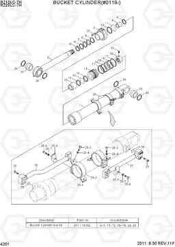 4201 BUCKET CYLINDER(#0119-) R210/220LC-7H, Hyundai