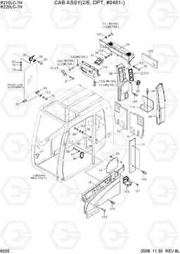 6035 CAB ASSY(2/6, OPT, #0481-) R210/220LC-7H, Hyundai