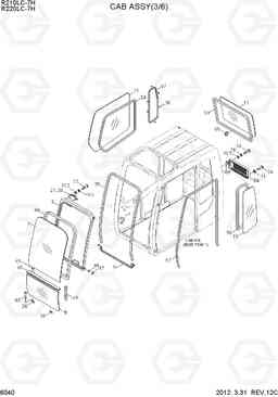 6040 CAB ASSY(3/6) R210/220LC-7H, Hyundai