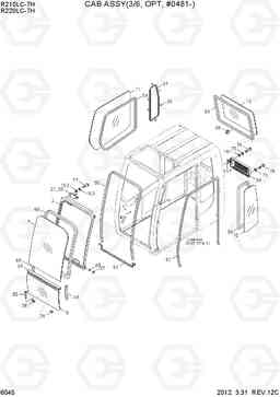 6045 CAB ASSY(3/6, OPT, #0481-) R210/220LC-7H, Hyundai