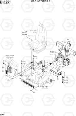 6080 CAB INTERIOR 1 R210/220LC-7H, Hyundai