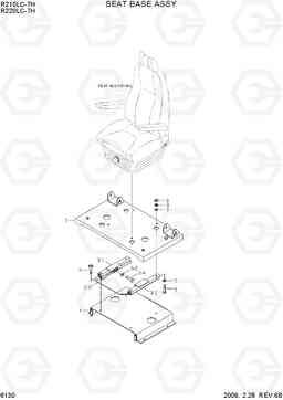 6130 SEAT BASE ASSY R210/220LC-7H, Hyundai