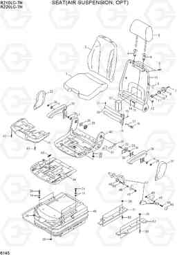 6145 SEAT(AIR SUSPENSION, OPT) R210/220LC-7H, Hyundai