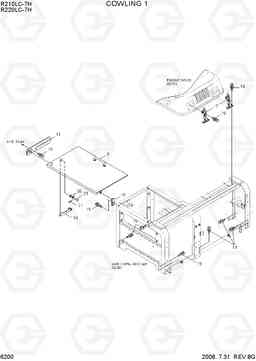 6200 COWLING 1 R210/220LC-7H, Hyundai