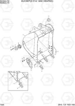 7320 BUCKET(0.51M3 SAE HEAPED) R210/220LC-7H, Hyundai