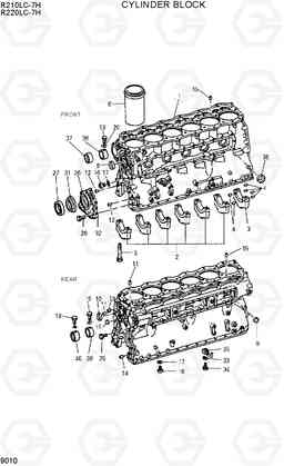 9010 CYLINDER BLOCK R210/220LC-7H, Hyundai