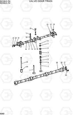 9060 VALVE GEAR TRAIN R210/220LC-7H, Hyundai