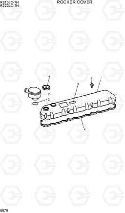 9070 ROCKER COVER R210/220LC-7H, Hyundai