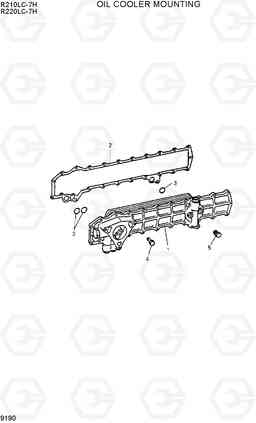 9190 OIL COOLER MOUNTING R210/220LC-7H, Hyundai