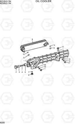 9200 OIL COOLER R210/220LC-7H, Hyundai