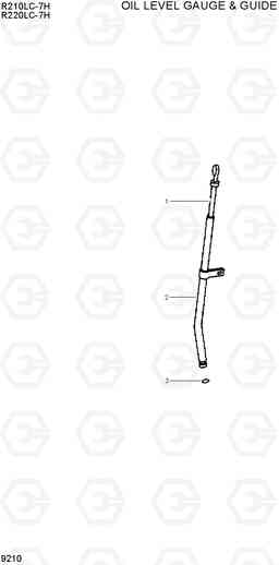 9210 OIL LEVEL GAUGE & GUIDE R210/220LC-7H, Hyundai