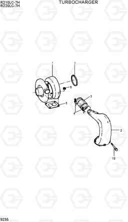 9235 TURBOCHARGER R210/220LC-7H, Hyundai