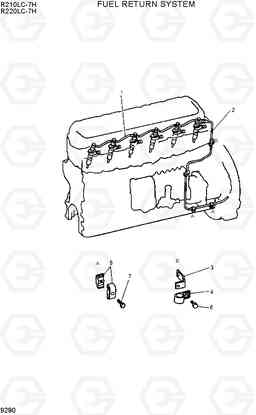 9290 FUEL RETURN SYSTEM R210/220LC-7H, Hyundai