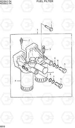 9310 FUEL FILTER R210/220LC-7H, Hyundai