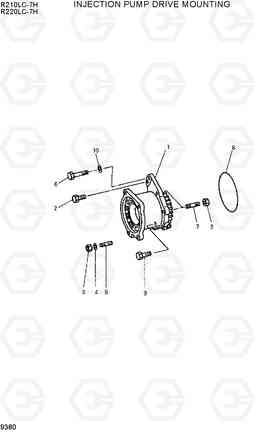 9380 INJECTION PUMP DRIVE MOUNTING R210/220LC-7H, Hyundai