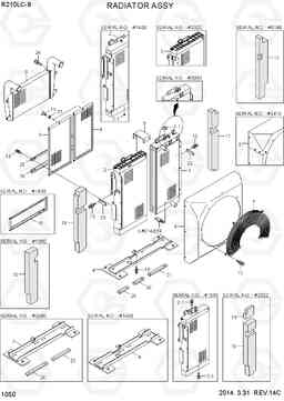 1050 RADIATOR ASSY R210LC-9, Hyundai