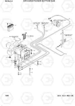 1085 AIR CONDITIONER BOTTOM SUB R210LC-9, Hyundai