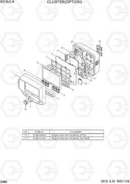 2086 CLUSTER(OPTION) R210LC-9, Hyundai