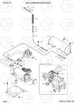 2120 AIR COMPRESSOR ASSY R210LC-9, Hyundai