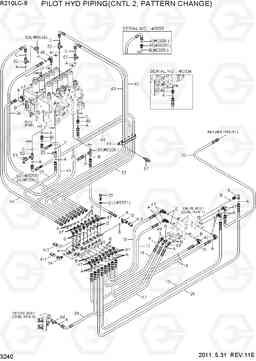 3240 PILOT HYD PIPING(CNTL 2, PATTERN CHANGE) R210LC-9, Hyundai