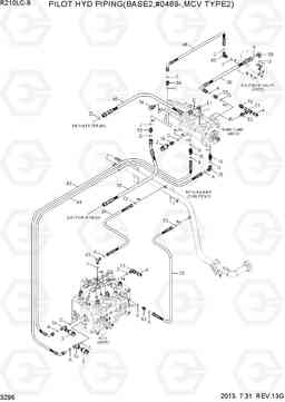 3296 PILOT HYD PIPING(BASE2,#0469-,MCV TYPE2) R210LC-9, Hyundai