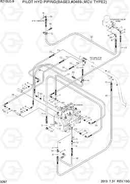 3297 PILOT HYD PIPING(BASE3,#0469-,MCV TYPE2) R210LC-9, Hyundai