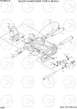 3493 QUICK CLAMP(HOOK TYPE 4, #2172-) R210LC-9, Hyundai