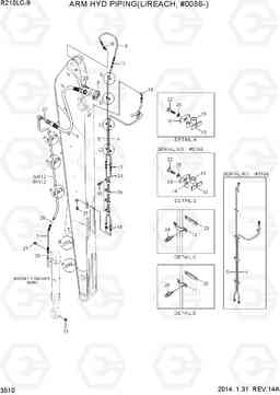 3510 ARM HYD PIPING(L/REACH, #0086-) R210LC-9, Hyundai