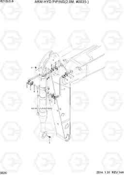 3520 ARM HYD PIPING(2.0M, #0035-) R210LC-9, Hyundai