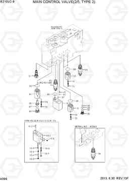 4096 MAIN CONTROL VALVE(2/5, TYPE 2) R210LC-9, Hyundai