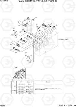 4099E MAIN CONTROL VALVE(5/5, TYPE 3) R210LC-9, Hyundai