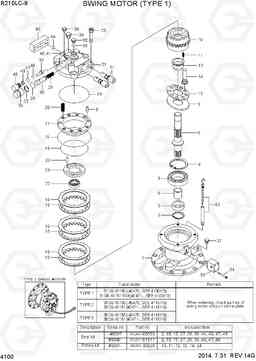 4100 SWING MOTOR (TYPE 1) R210LC-9, Hyundai