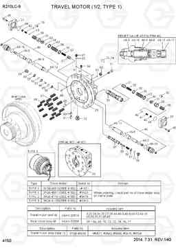 4150 TRAVEL MOTOR (1/2, TYPE 1) R210LC-9, Hyundai