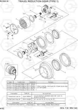 4152 TRAVEL REDUCTION GEAR (TYPE 1) R210LC-9, Hyundai