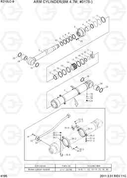 4195 ARM CYLINDER(BM 4.7M, #0178-) R210LC-9, Hyundai